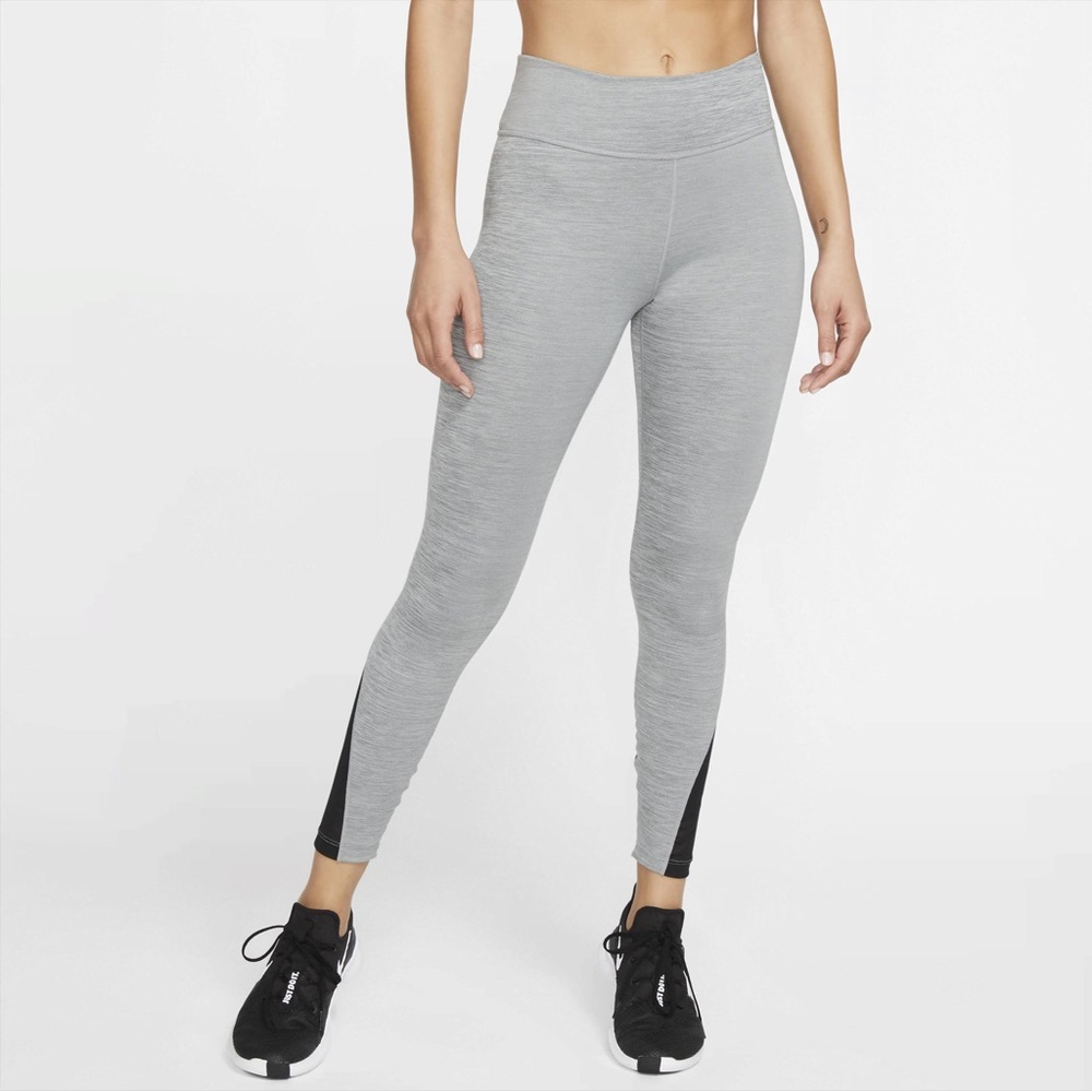 Nike Dri-Fit Running Tights Leggings Women's Gray/Black Women’s Size Small